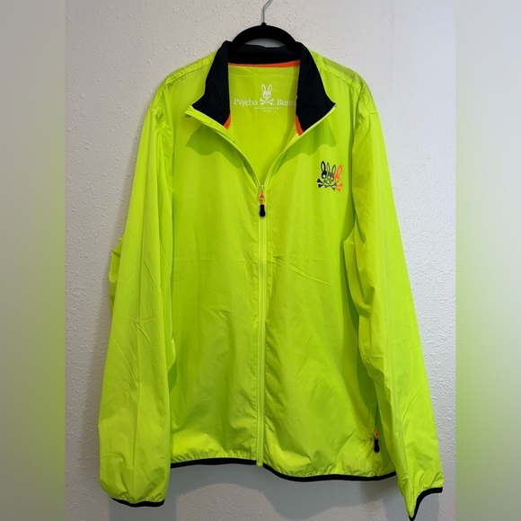 Psycho Bunny Men's Lowick Sport Jacket Neon Lemon Size 3XL - Picture 2 of 8